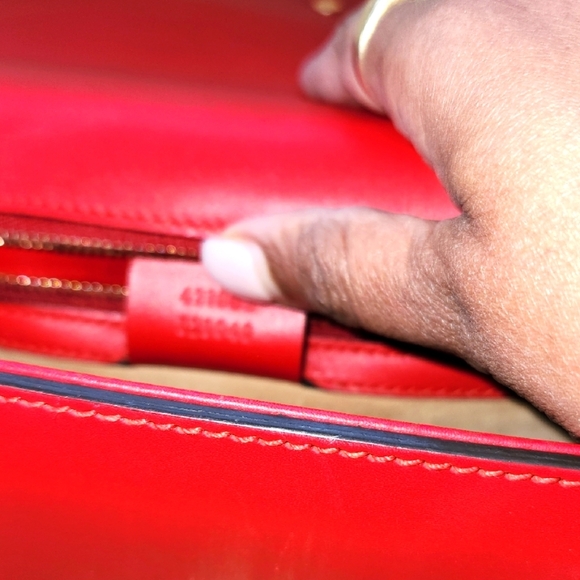Gucci Red Calfskin Leather Small Sylvie Shoulder Bag - Picture 8 of 12